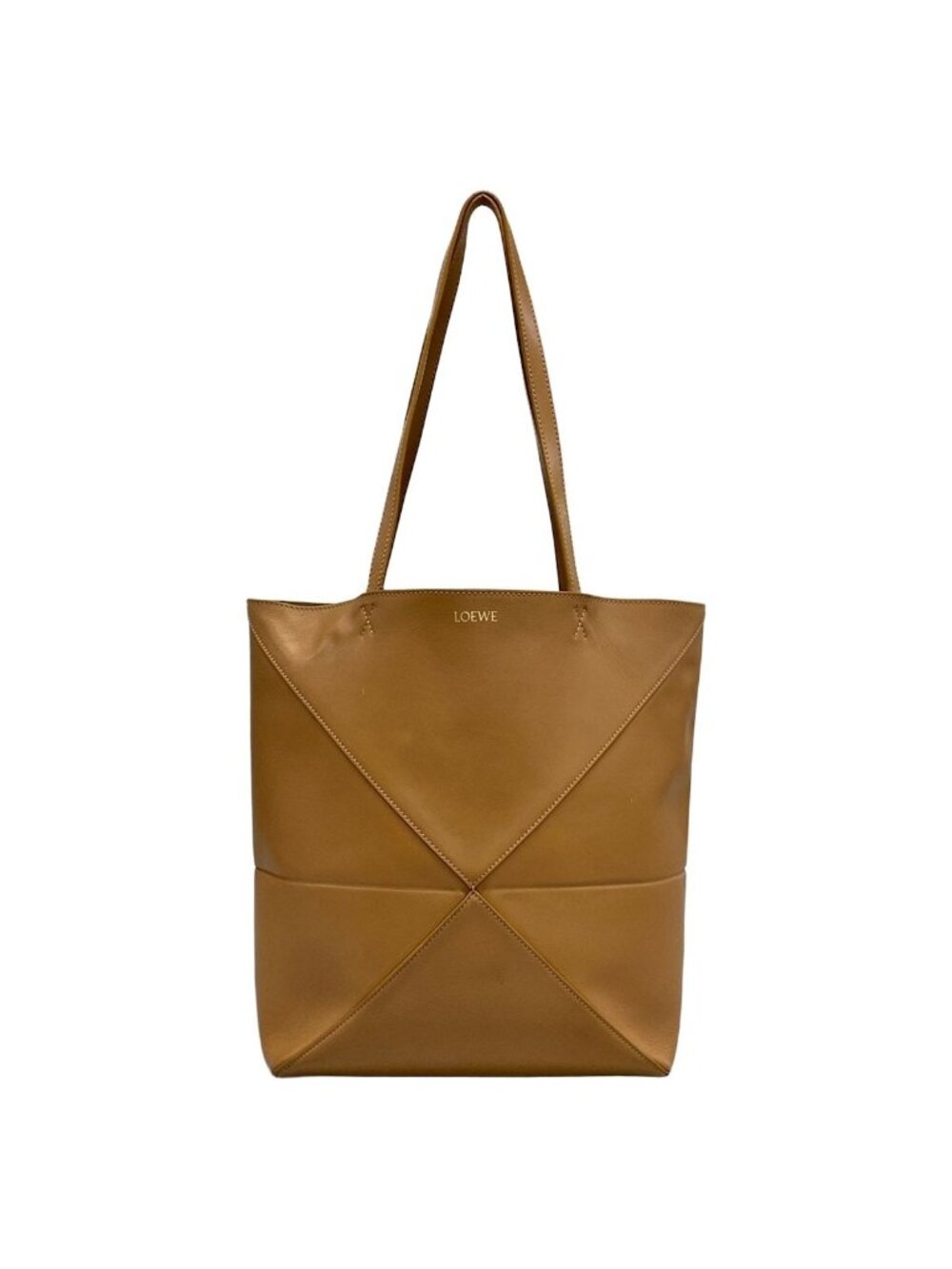 Loewe Tote Puzzle Fold Medium Warm Desert Folding